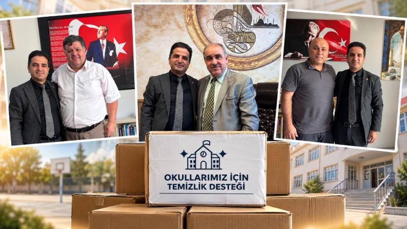 ÇEKMEKÖY’DE EĞİTİME DESTEK: BORA KILIÇ’TAN OKULLARA TEMİZLİK SETİ
