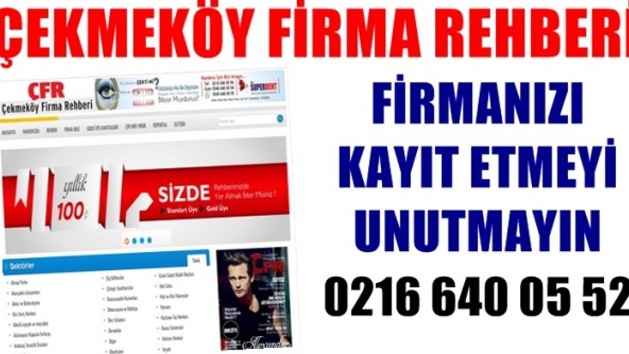 Çekmeköy Firma Rehberi, Çekmeköy Dergisi, Çekmeköy'de anaokulları, Çekmeköy ÇFR dergisi, www.cekmekoyfirmarehberi.com