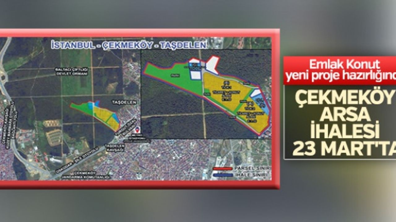 Emlak Konut GYO, Çekmeköy Taşdelen'de karma konseptte bir proje hayata geçirmeyi planlıyor.