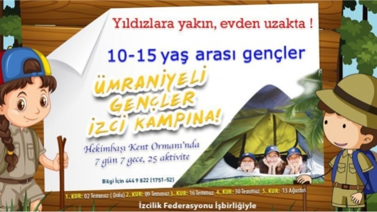 Yaz İzci Kampı, Ümraniye Kent Ormanı'nda Başladı
