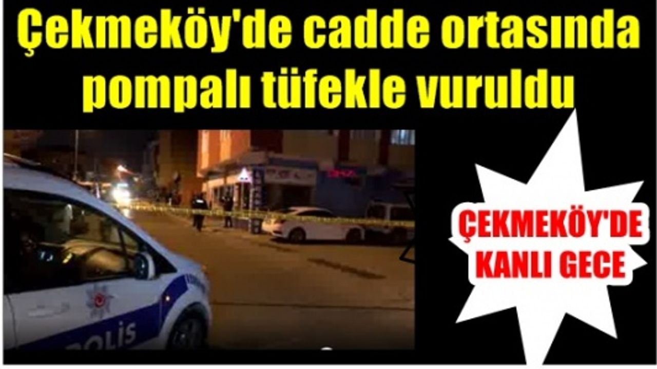 Çekmeköy'de cadde ortasında pompalı tüfekle vuruldu