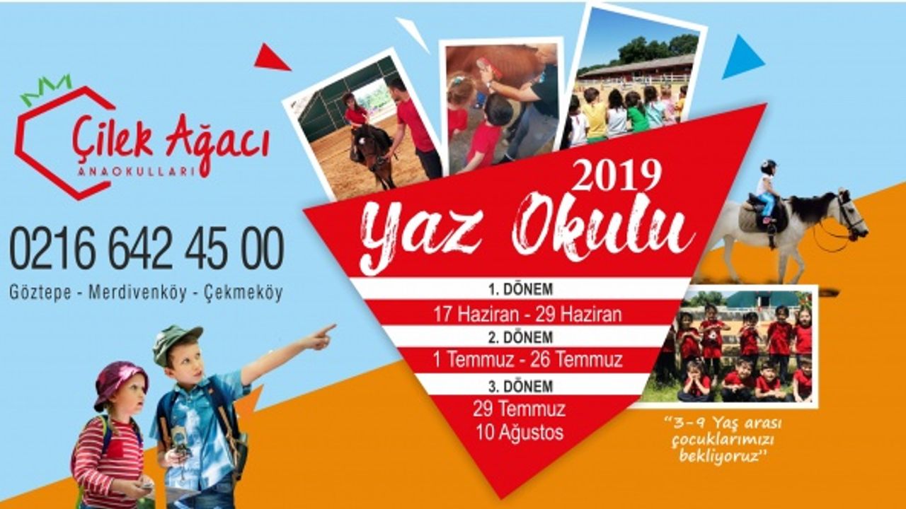 Çilek Ağacı Anaokulu Yaz Okulu Kayıtları Devam Ediyor...!