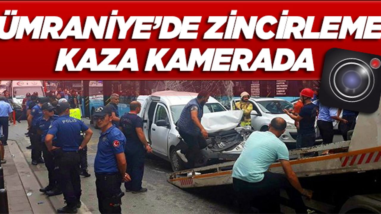 Ümraniye'deki korkutan kaza kamerada