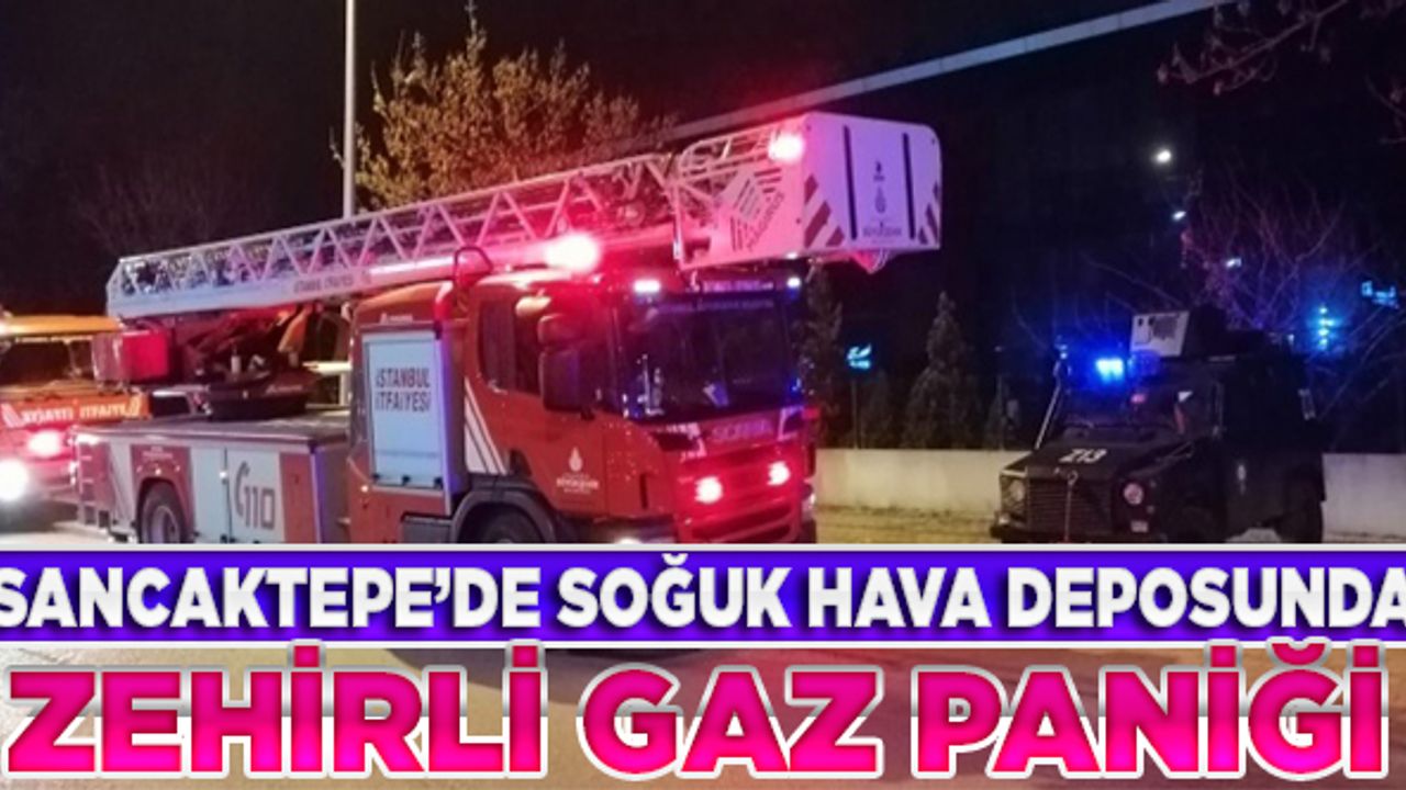 Sancaktepe'de soğuk hava deposunda zehirli gaz paniği