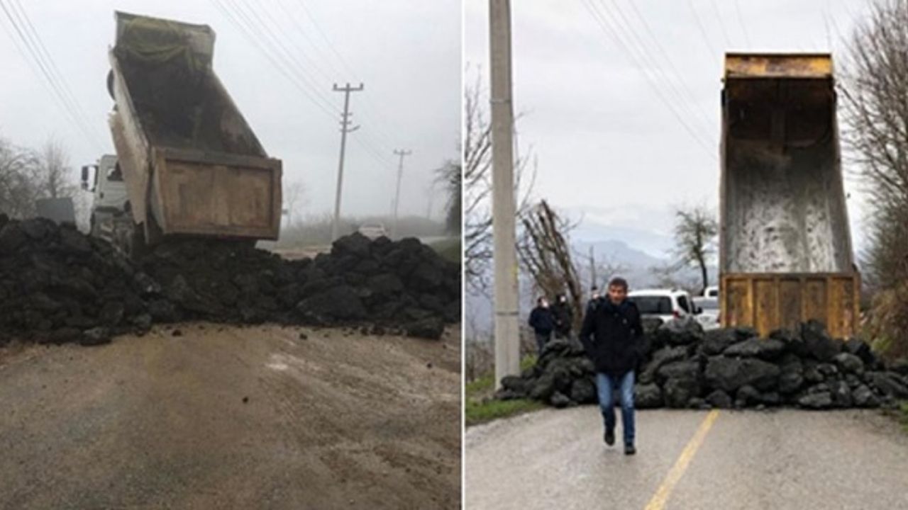 Sakarya ile Düzce arasındaki bağlantı yolları kayalarla kapatıldı