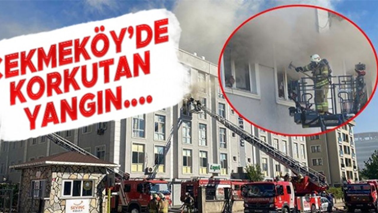 Çekmeköy'de korku dolu anlar! Tekstil fabrikası alev alev yandı