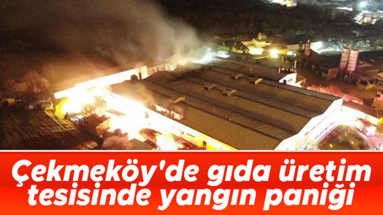 Çekmeköy'de gıda üretim tesisinde yangın paniği