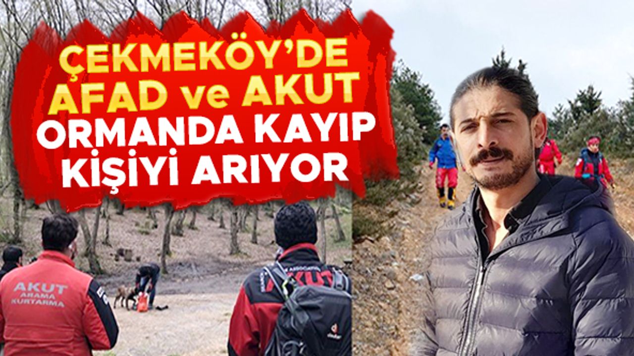 Çekmeköy'de AFAD ve AKUT ormanda kayıp kişiyi arıyor