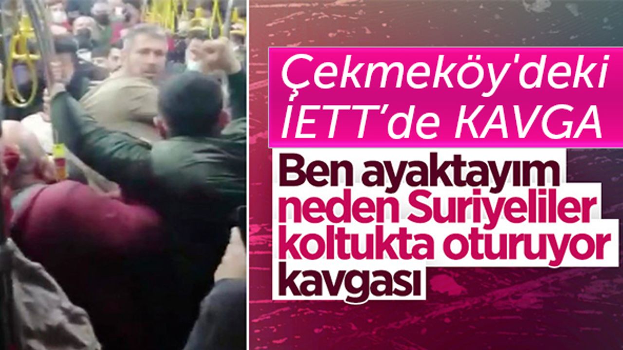 Çekmeköy'deki İETT'de yabancı uyruklu çocuklar oturdukları yerden kaldırıldı