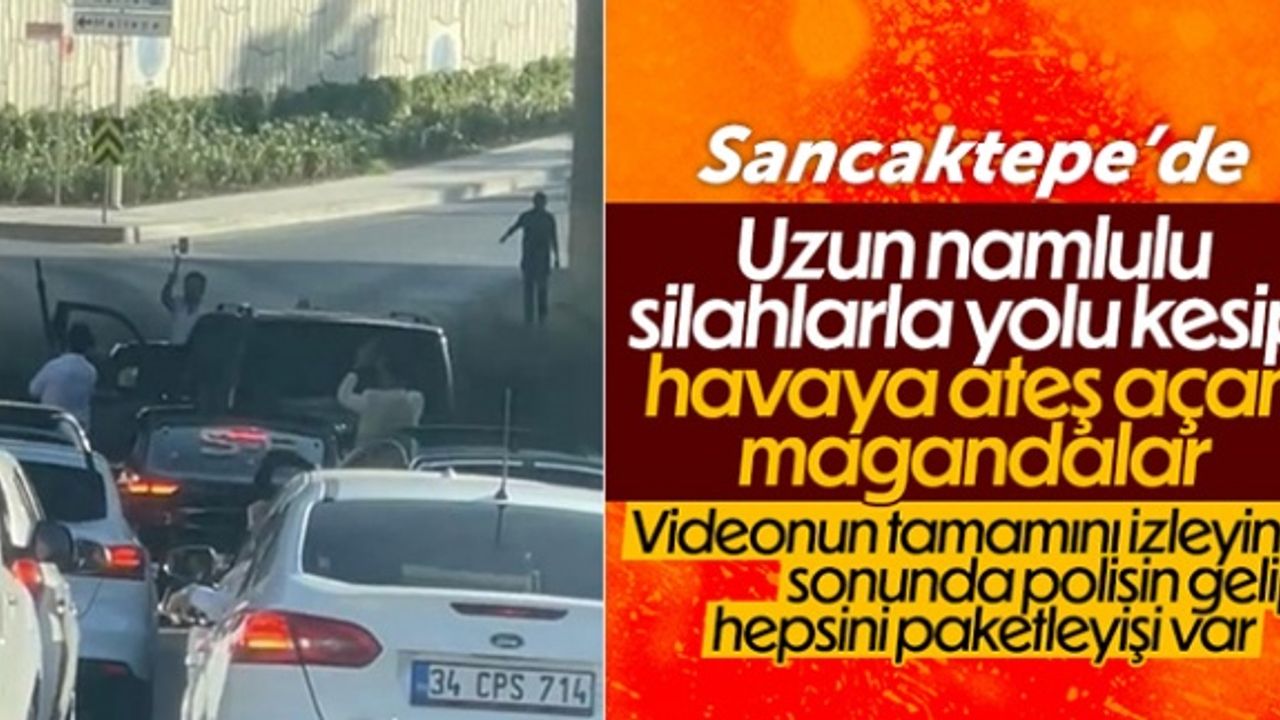 Sancaktepe'de düğün konvoyunda havaya ateş açan mangadalara suçüstü
