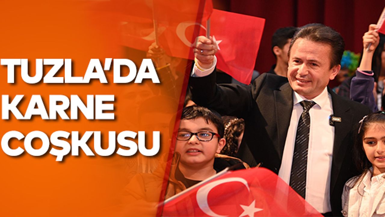 Tuzla’da çocuklar, karne coşkusunu Başkan Yazıcı ile yaşadı