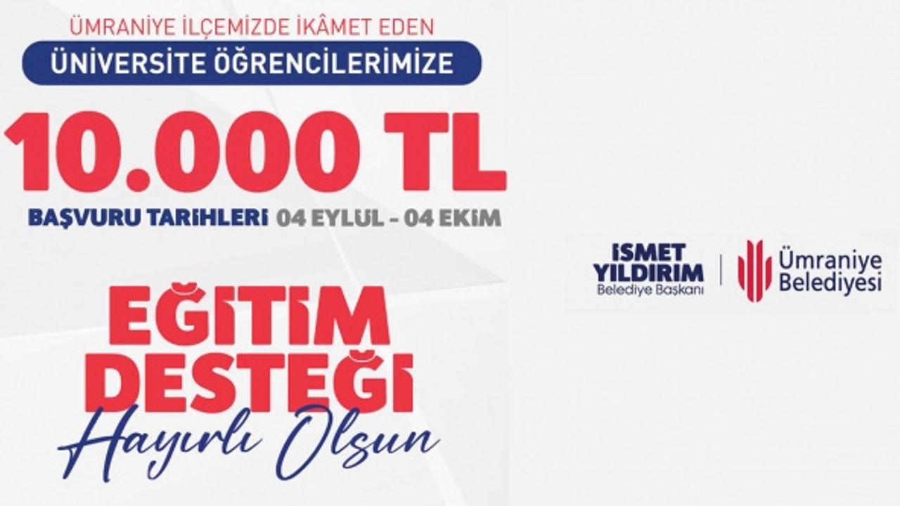 Ümraniye Belediyesi'nden üniversiteli gençlere büyük destek!..