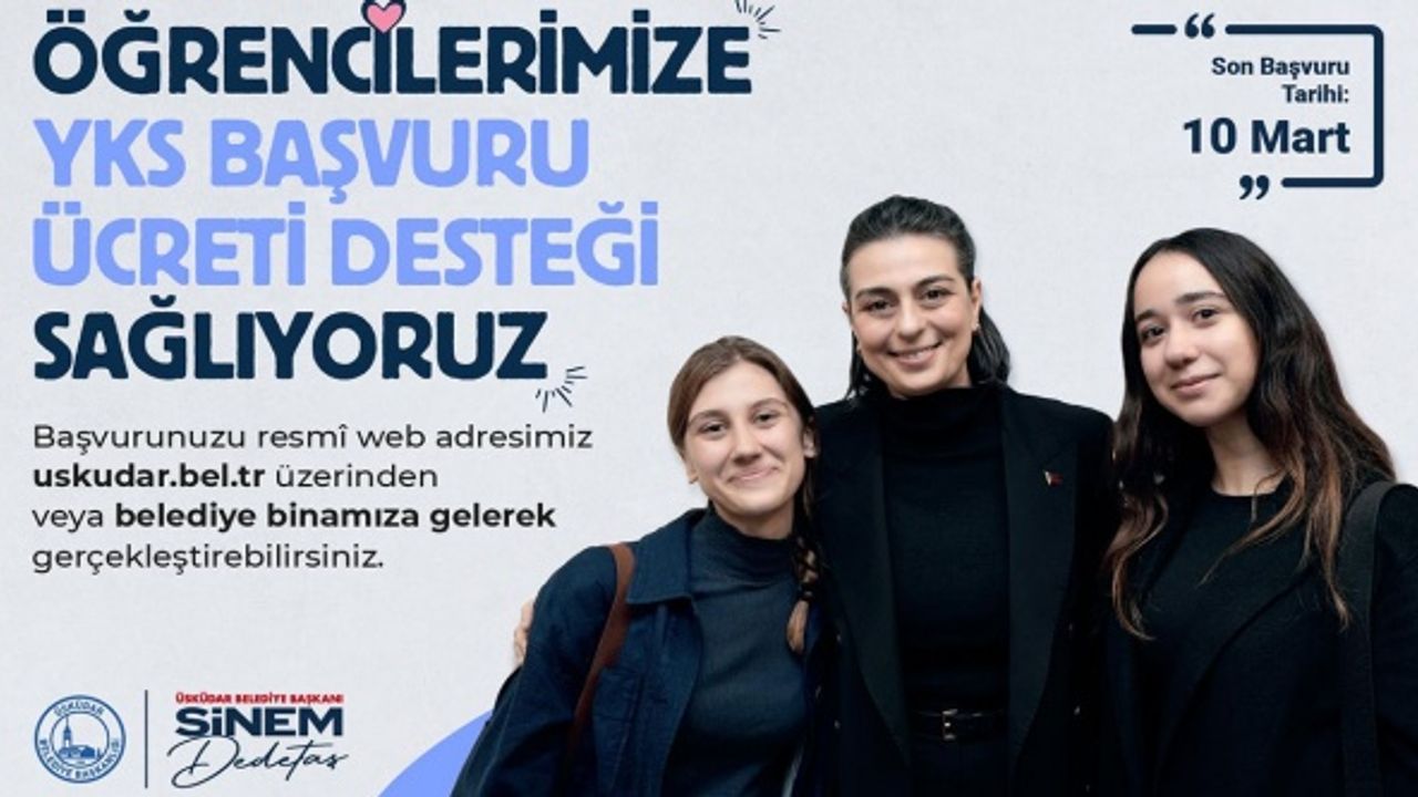 ÜSKÜDAR BELEDİYESİ’NDEN YKS’YE GİRECEK ÖĞRENCİLERE DESTEK