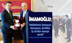 İmamoğlu; "Milletimiz buluşun, konuşun, birlikte iş üretin mesajı verdi"