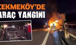 Çekmeköy'de Araç Yangını