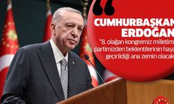 Cumhurbaşkanı Erdoğan ; “8. olağan kongremiz milletimizin partimizden beklentilerinin hayata geçirildiği ana zemin olacaktır”.