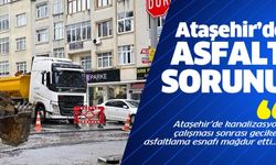 Ataşehir'de kanalizasyon çalışması sonrası geciken asfaltlama esnafı mağdur etti