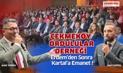 Çekmeköy Ordulular Derneği Erdem'den Sonra Kartal'a Emanet !