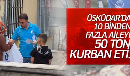 ÜSKÜDAR’DA 10 BİNDEN FAZLA AİLEYE 50 TON KURBAN ETİ..