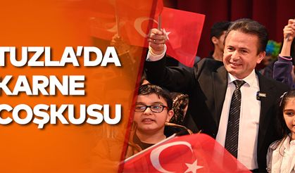 Tuzla’da çocuklar, karne coşkusunu Başkan Yazıcı ile yaşadı