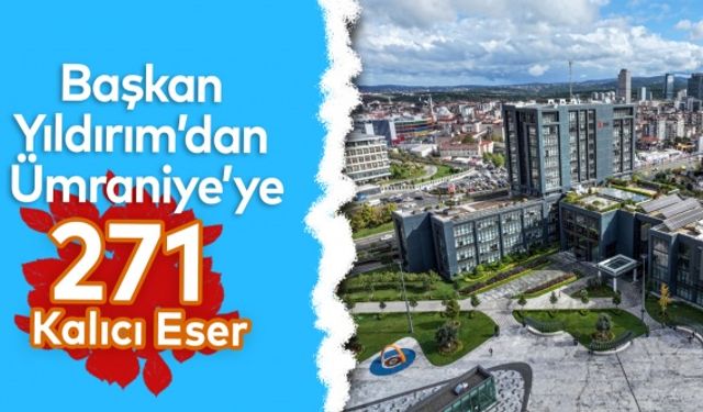 Başkan Yıldırım’dan Ümraniye’ye 271 Kalıcı Eser