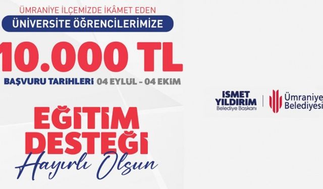Ümraniye Belediyesi'nden üniversiteli gençlere büyük destek!..
