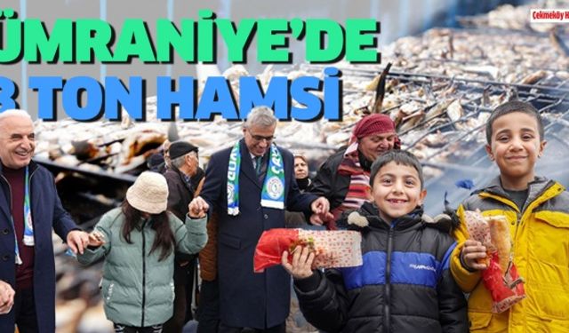 ÜMRANİYE'DE 3 TON HAMSİ DAĞITILDI