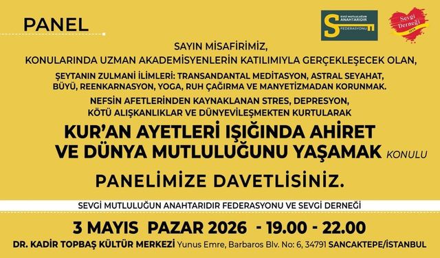 İstanbul, Sancaktepe’de “Mutluluk” Paneli