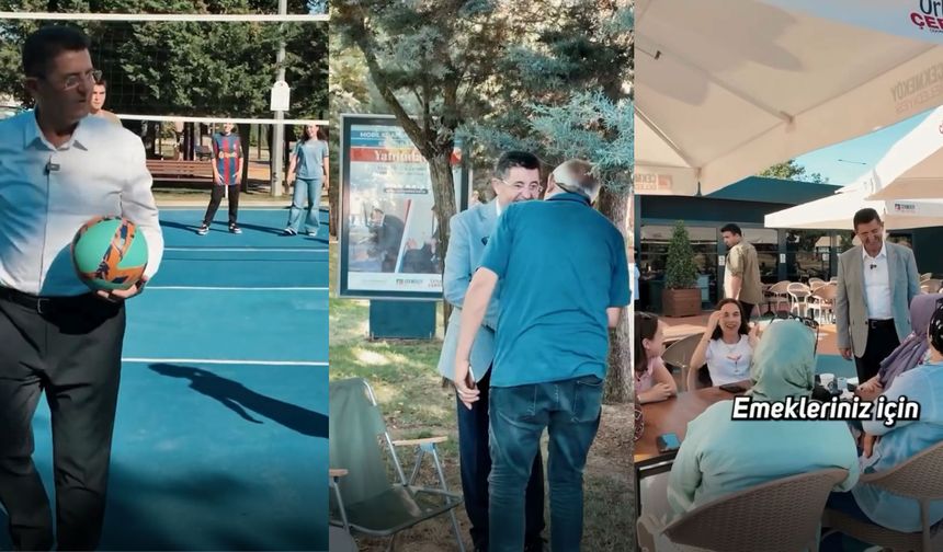 Başkan Orhan Çerkez Gençlerle Voleybol Oynadı, Komşularla Buluştu