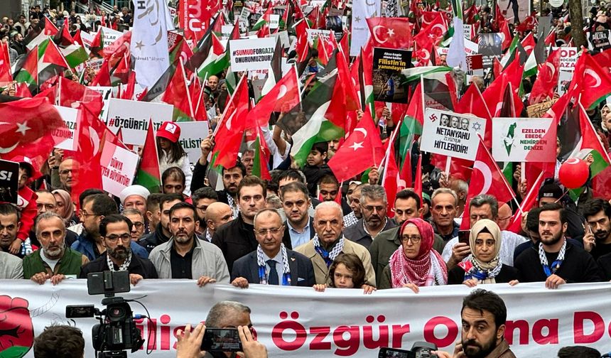 Ümraniye'de Filistin İçin Özgürlük Yürüyüşü
