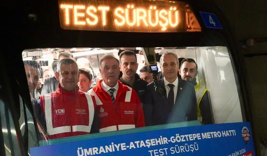 Ümraniye-Ataşehir-Göztepe metrosunda test sürüşleri başladı..