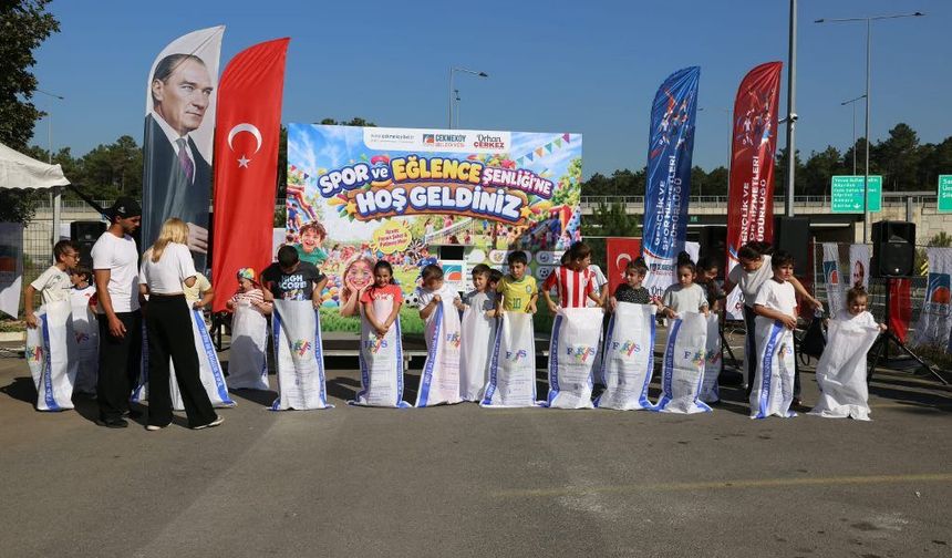 ÇEKMEKÖY’DE ÇOCUKLAR SPOR VE EĞLENCE ŞENLİĞİNDE BULUŞTU