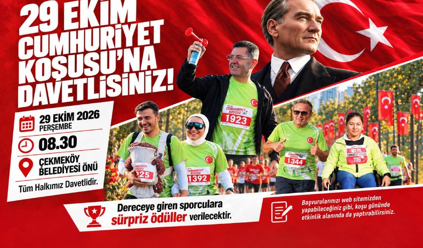 ÇEKMEKÖY’DE CUMHURİYET KOŞUSU